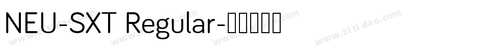 NEU-SXT Regular字体转换